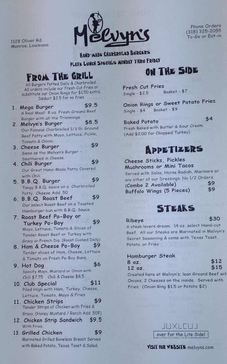 Menu page 1