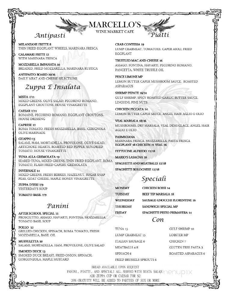 Menu page 1