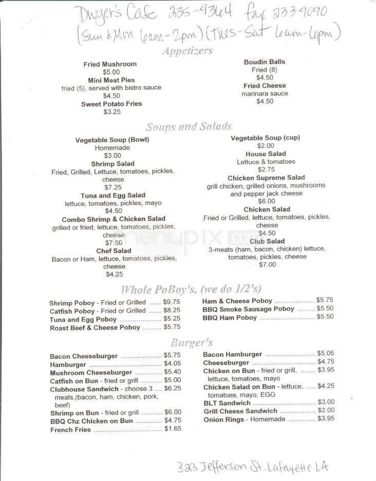 Menu page 1