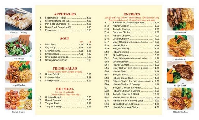 Menu page 1