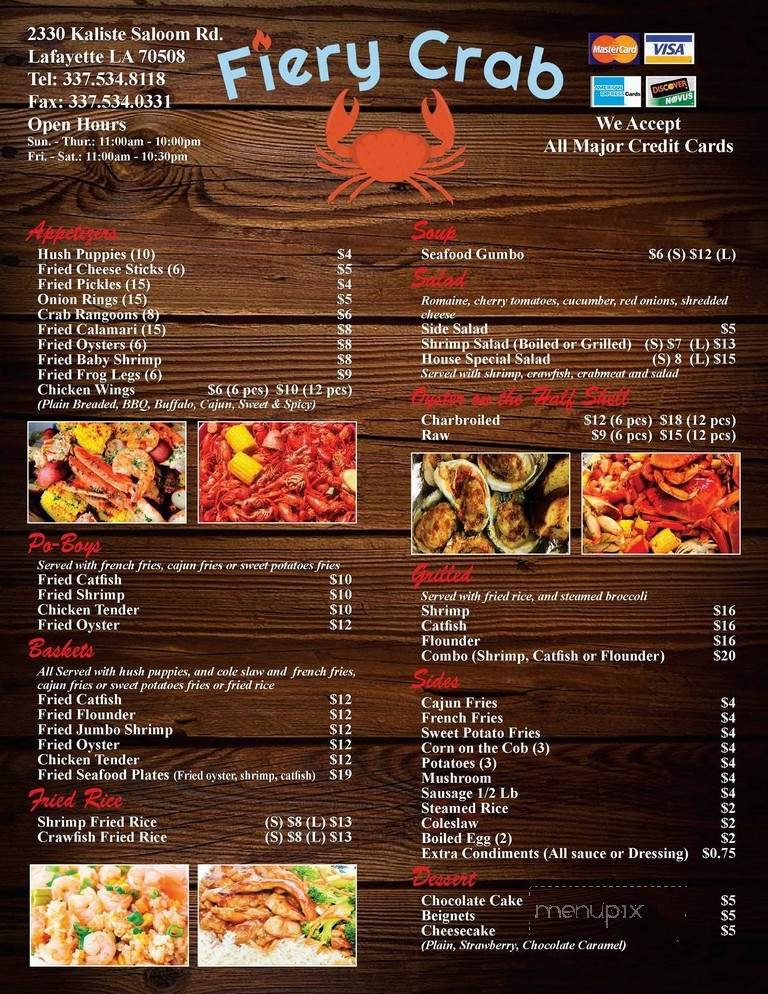 Menu page 1