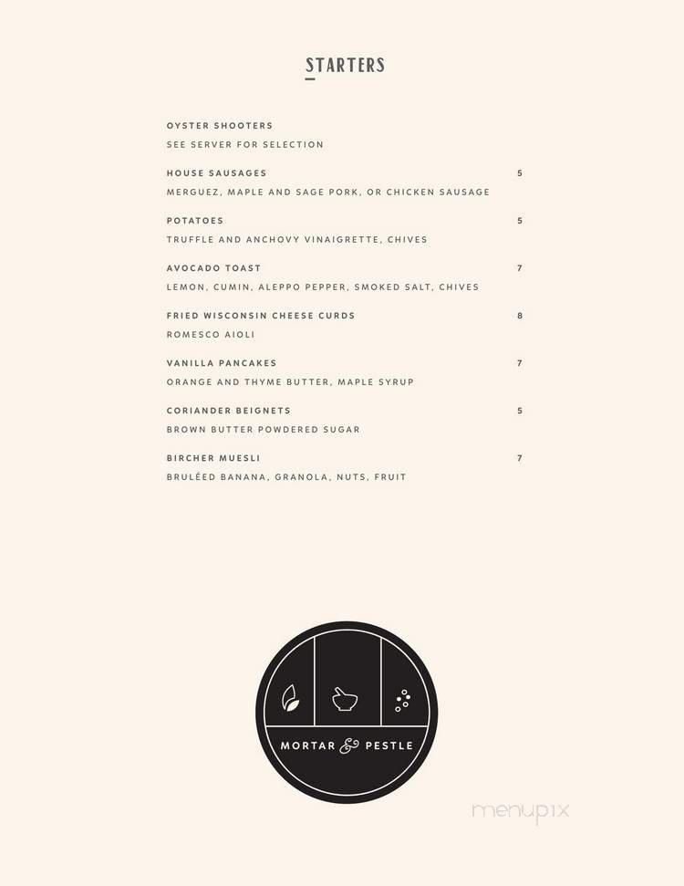 Menu page 1