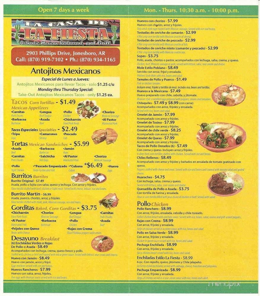 Menu page 1