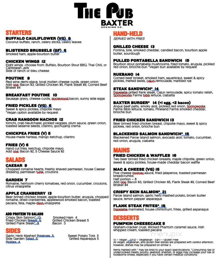 Menu page 1