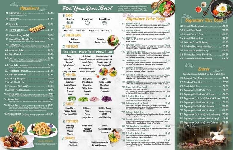 Menu page 1