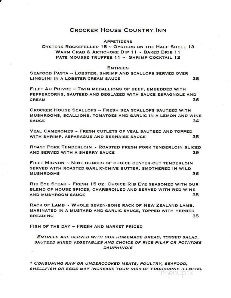 Menu page 1