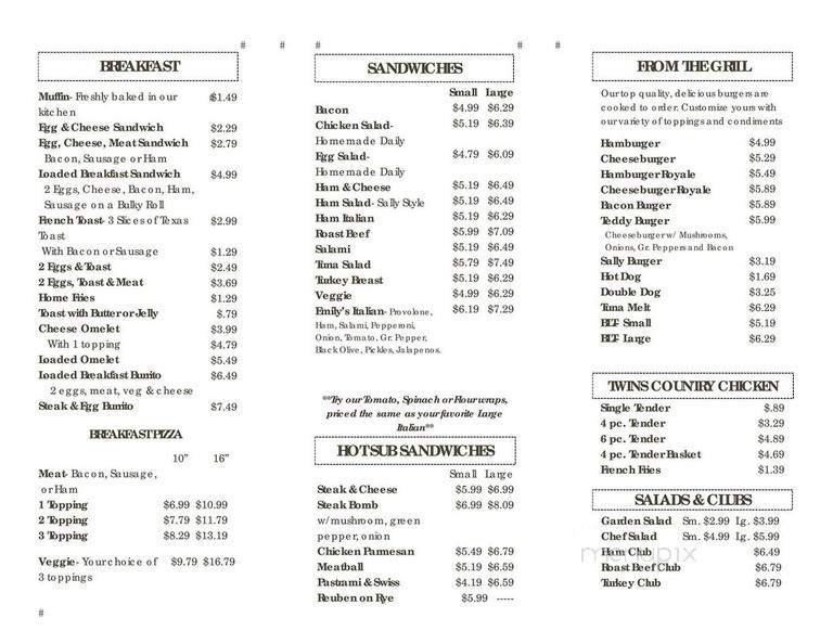 Menu page 2