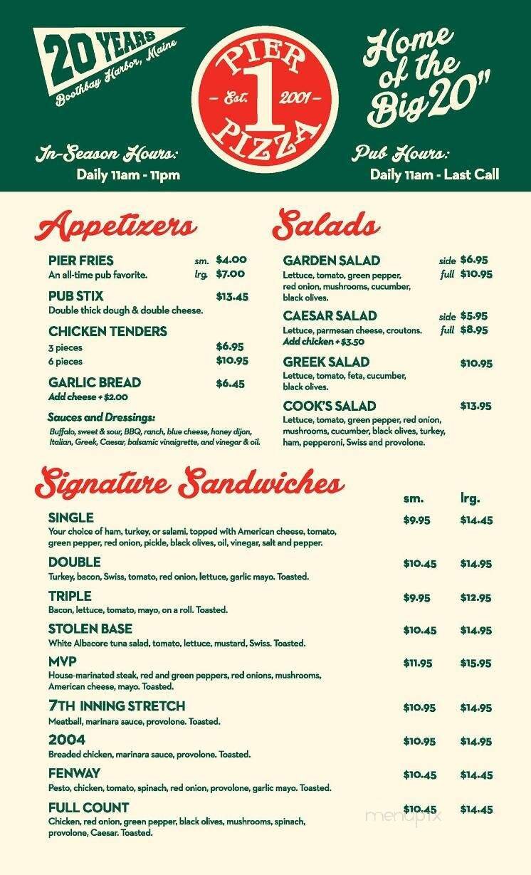 Menu page 1