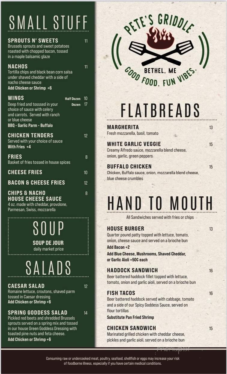 Menu page 1