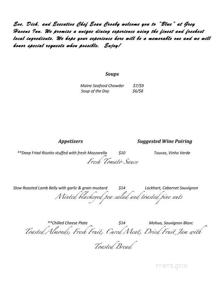 Menu page 1