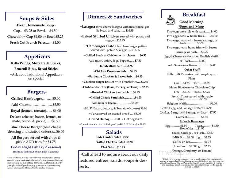 Menu page 2