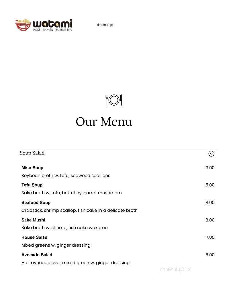 Menu page 1
