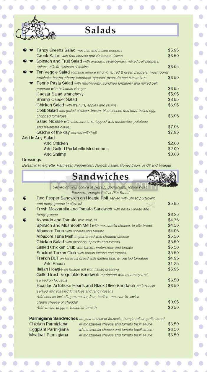 Menu page 1