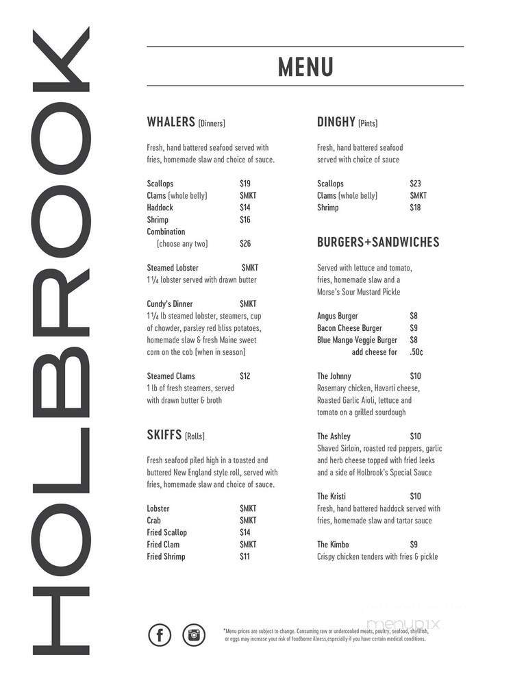 Menu page 1