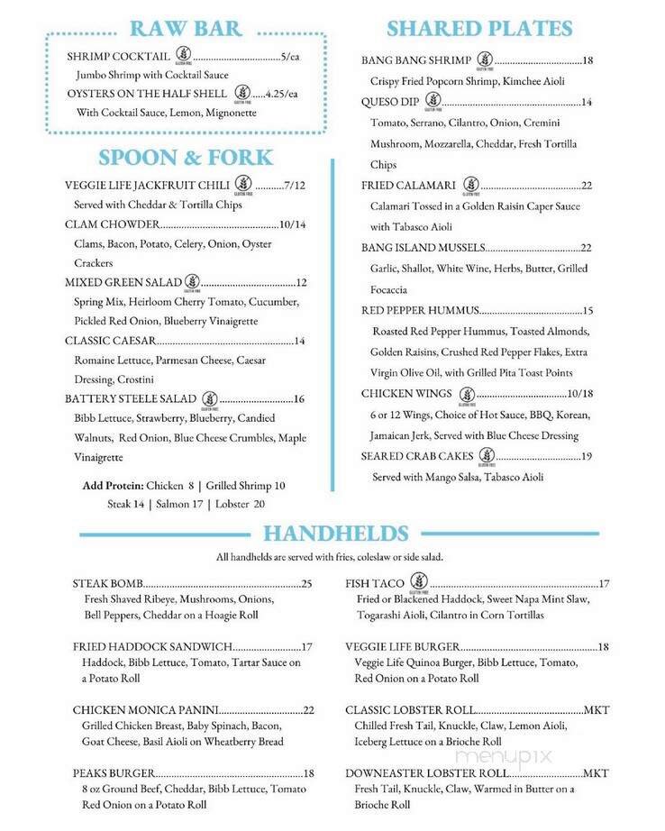 Menu page 1