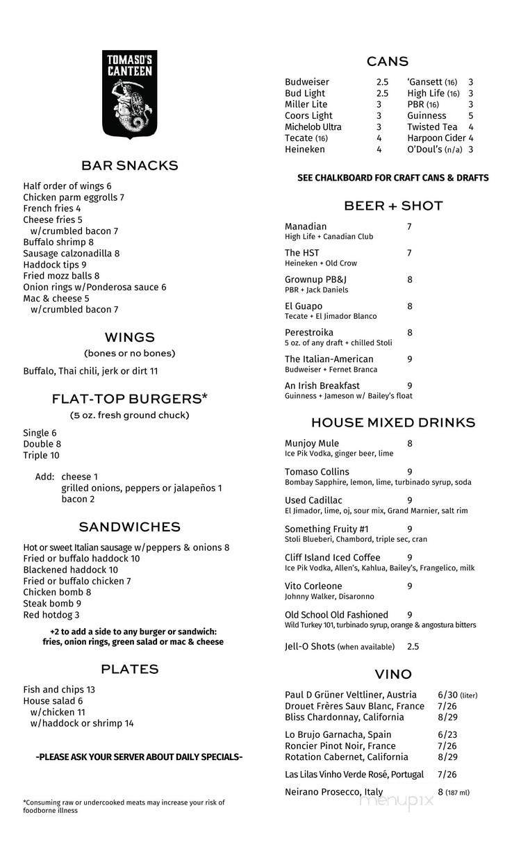 Menu page 1