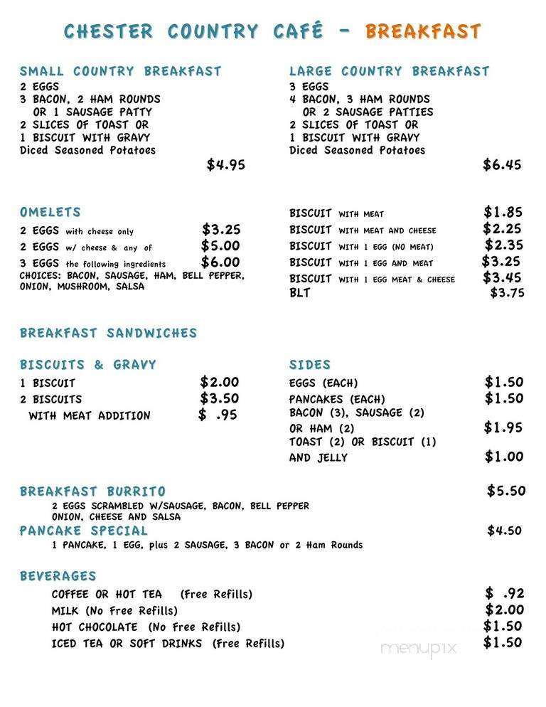 Menu page 1