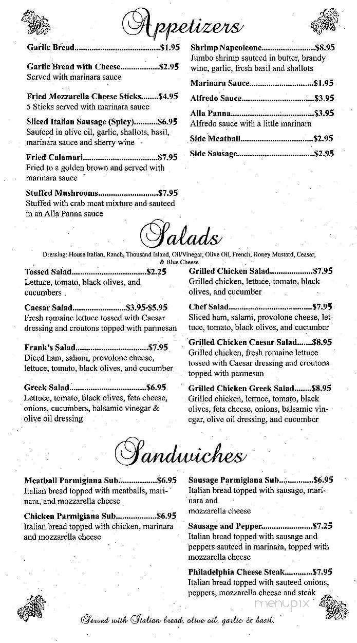 Menu page 1