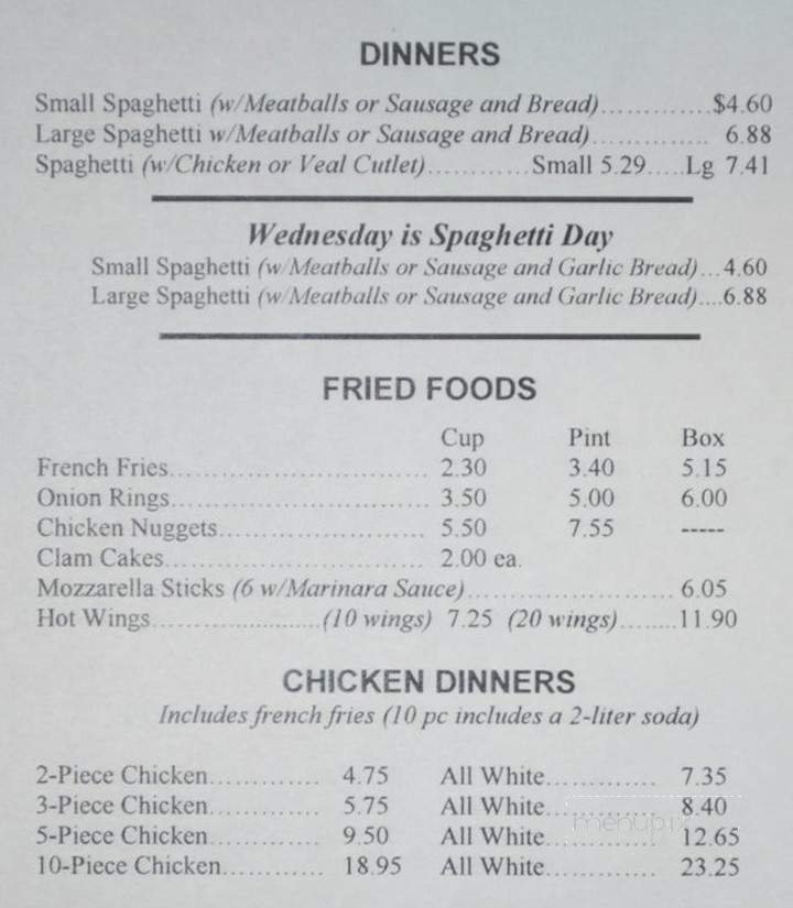 Menu page 2