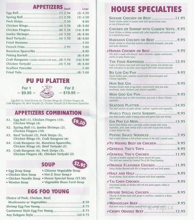 Menu page 2