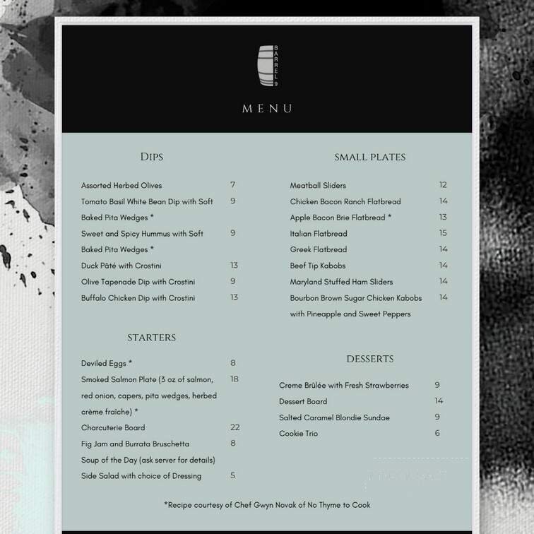 Menu page 2