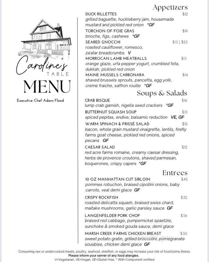 Menu page 1