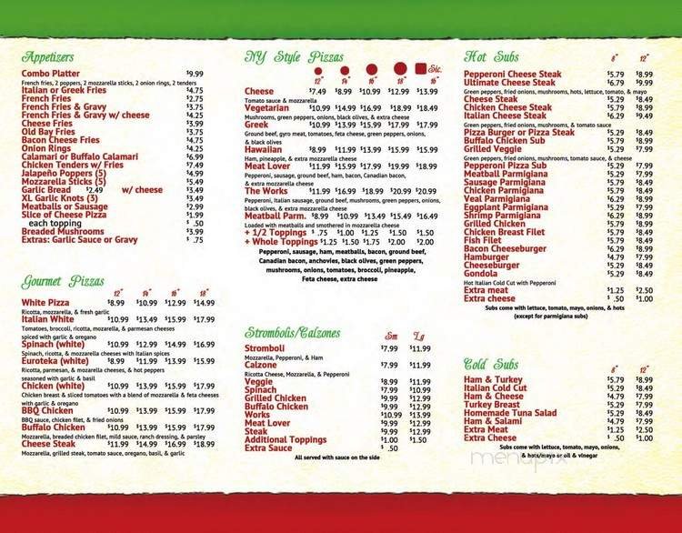 Menu page 1