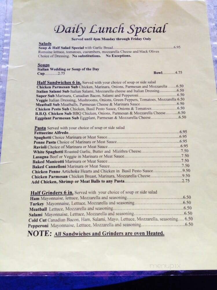 Menu page 1