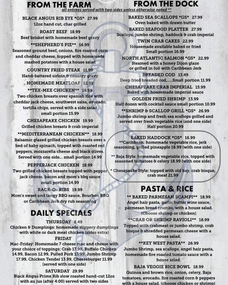 Menu page 1