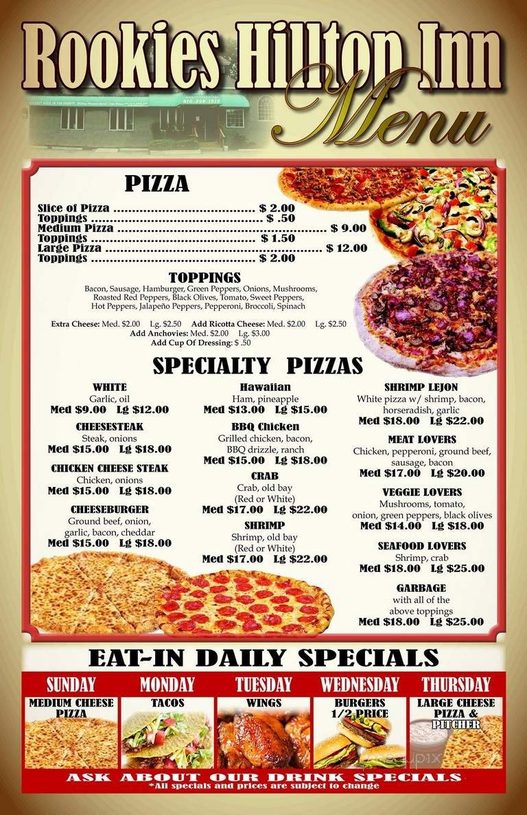 Menu page 1