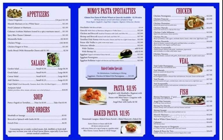 Menu page 1