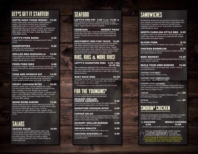 Menu page 2
