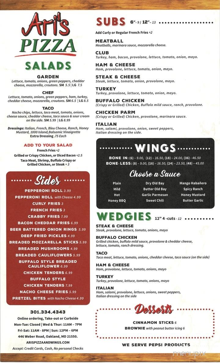 Menu page 2