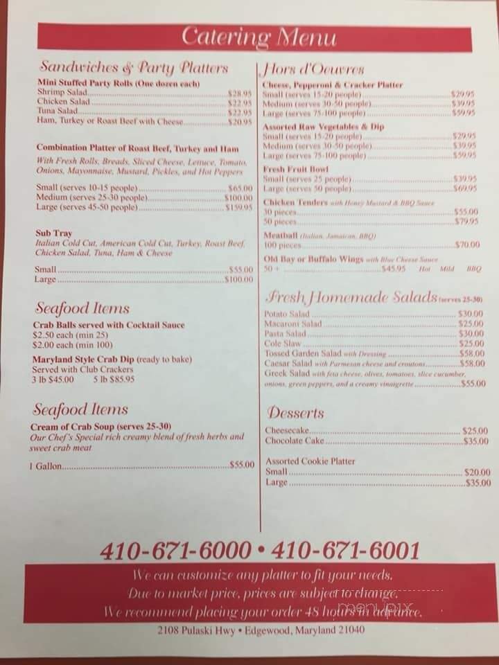 Menu page 1