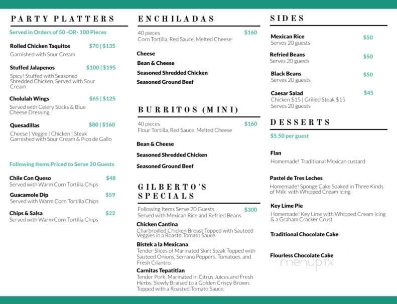 Menu page 2