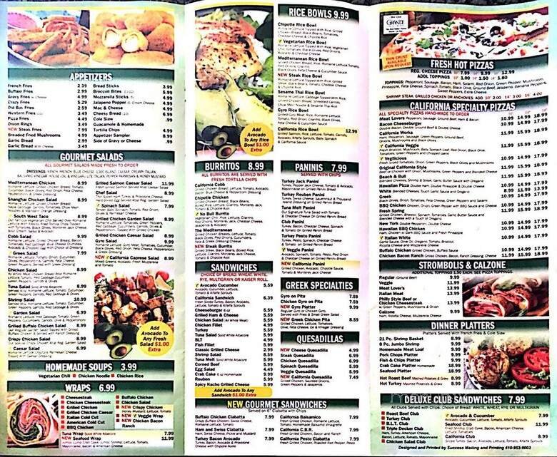 Menu page 1