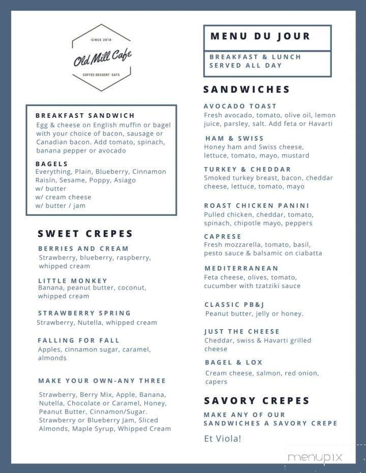 Menu page 1