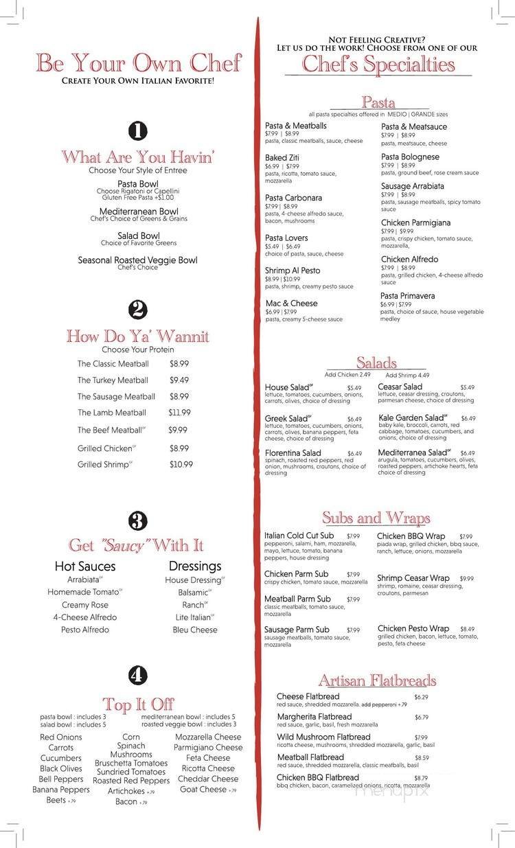 Menu page 1