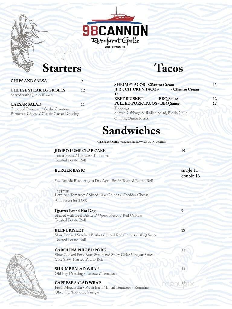 Menu page 1