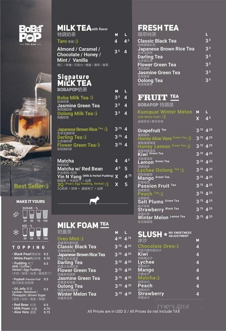 Menu page 1