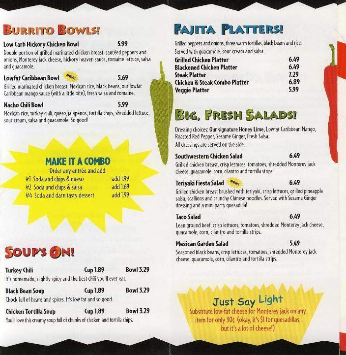 Menu page 1