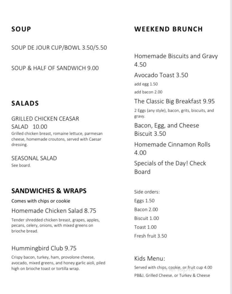 Menu page 1