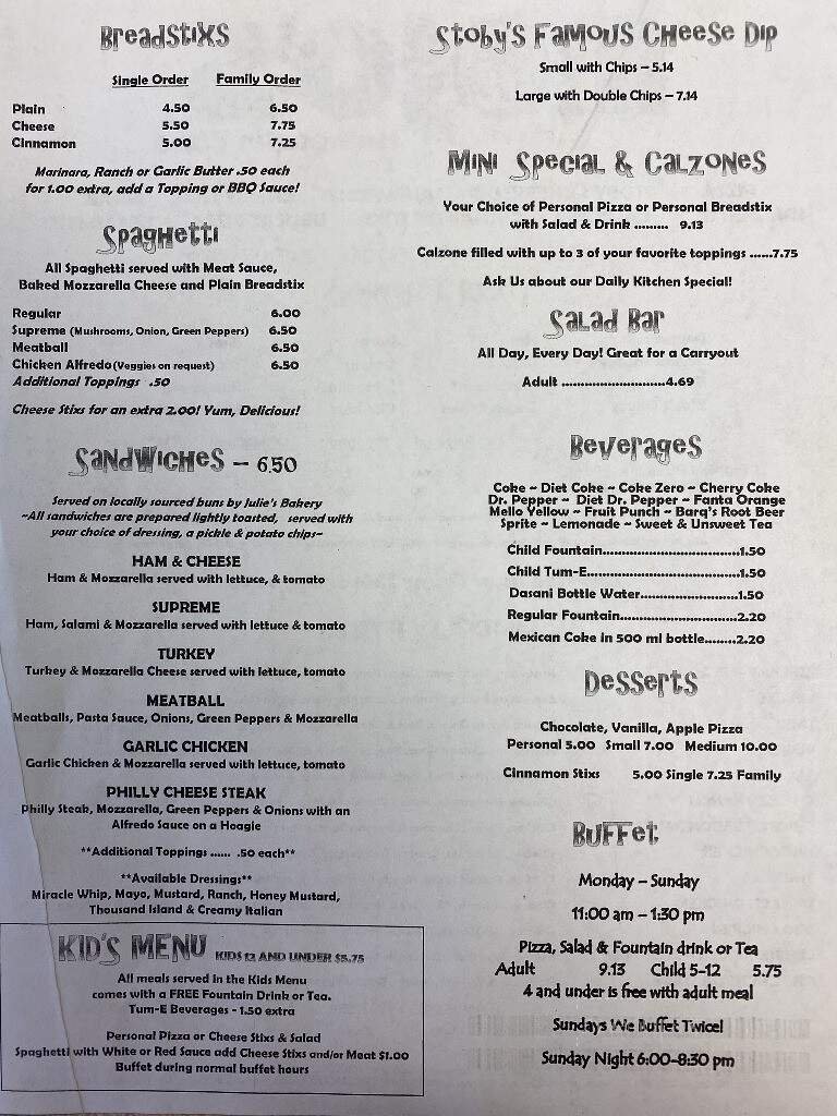 Menu page 2