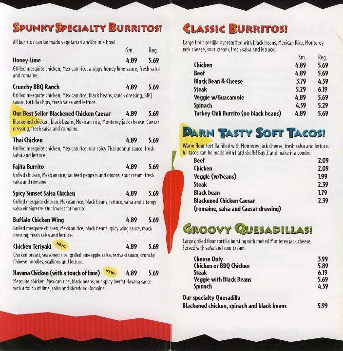 Menu page 1