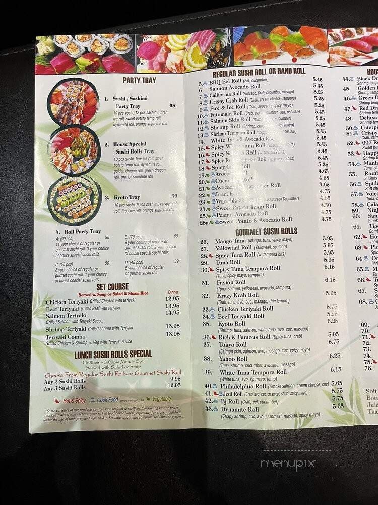 Menu page 1