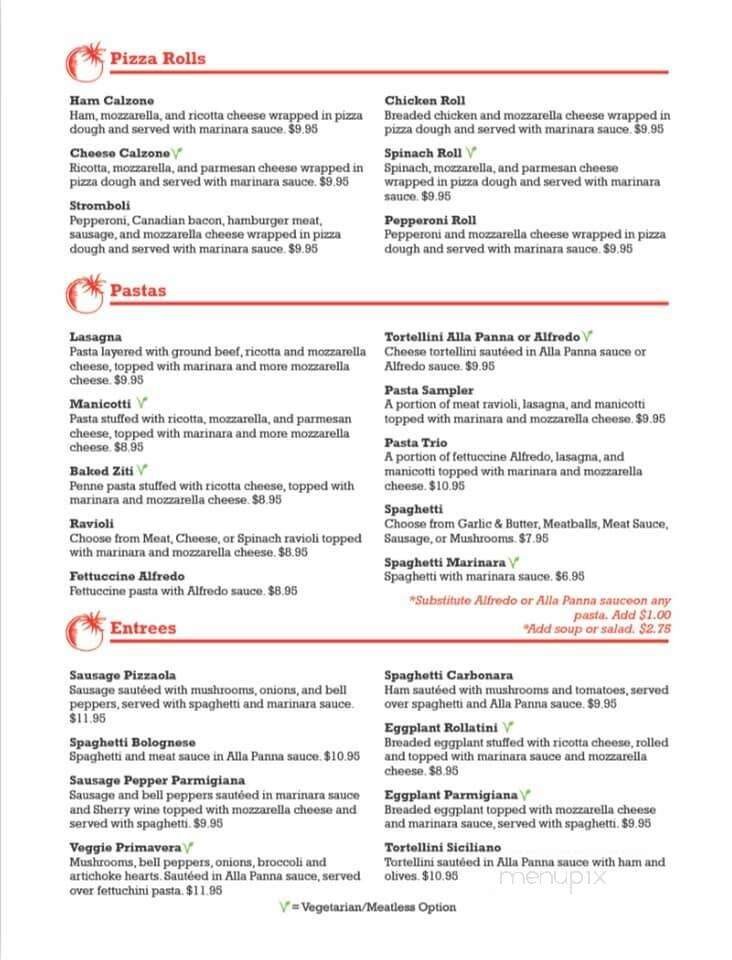 Menu page 1