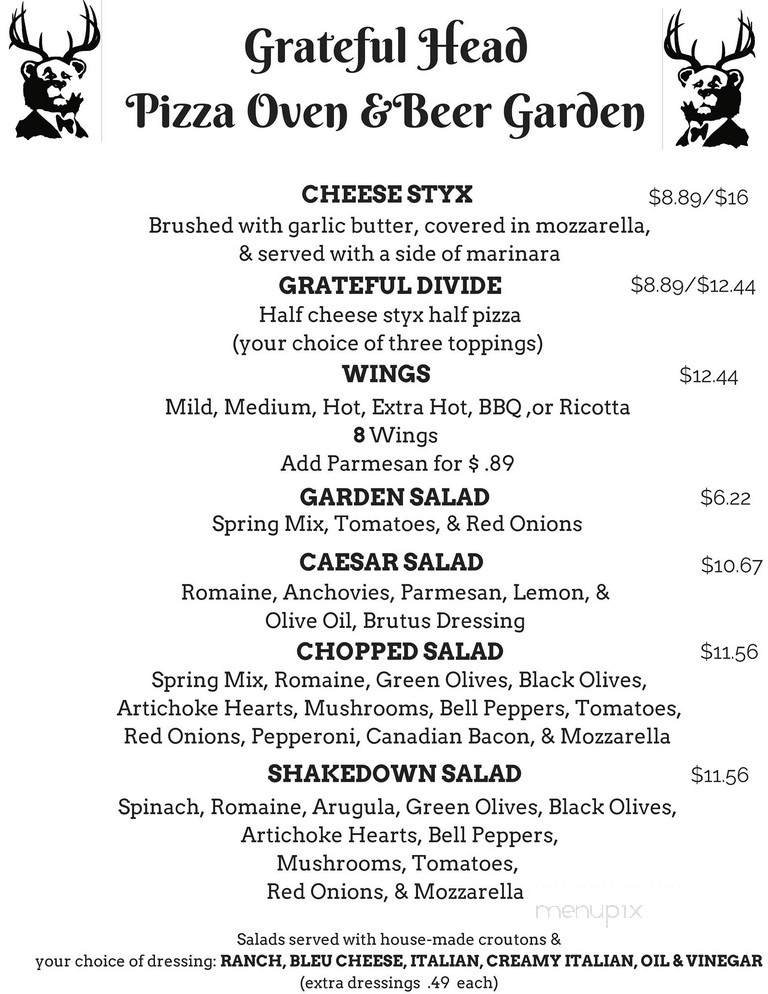 Menu page 1