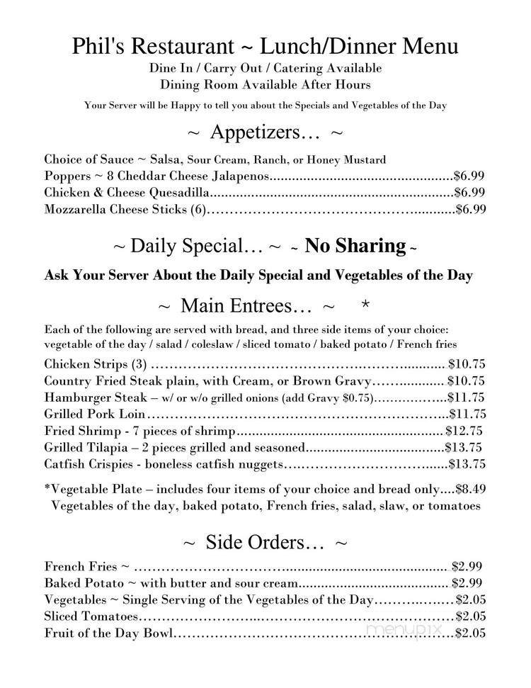 Menu page 5