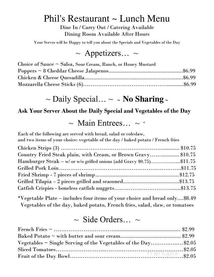 Menu page 11