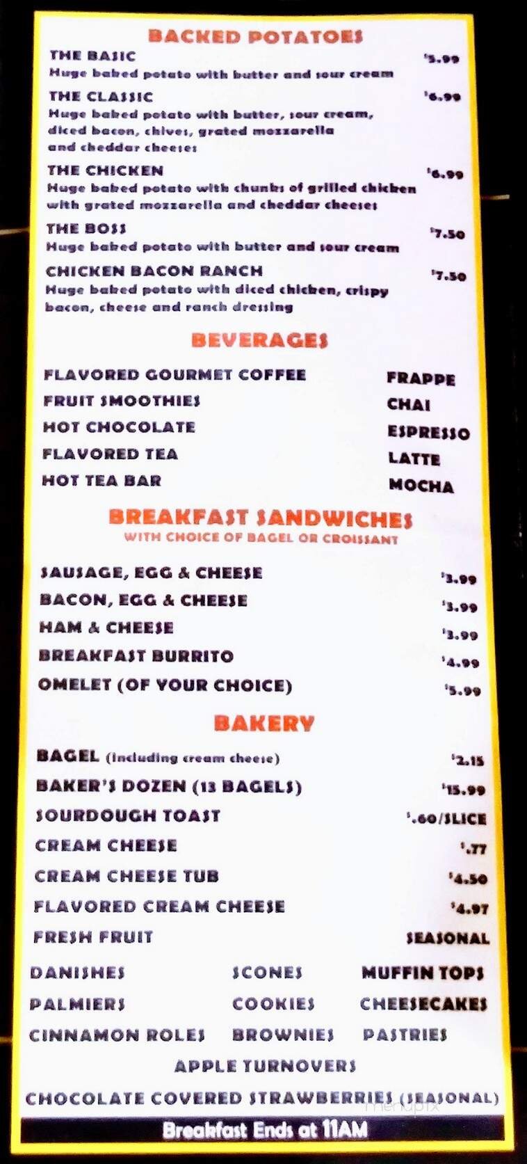 Menu page 1